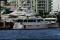 Luxury boats on New River. Fort Lauderdale, FL.