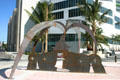Steel sculpture at Miami intersection. Miami, FL.