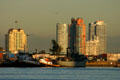 Skyline of southern tip of Miami Beach. Miami Beach, FL