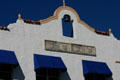 Mediterranean Revival roofline with small bell at Ocean Dr. & 6th St. Miami Beach, FL.