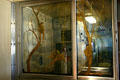 California Zephyr Silver Crescent bar mirror with birds by David Harriton at Gold Coast Railroad Museum. Miami, FL.