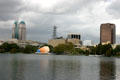 Downtown skyline across Lake Eola. Orlando, FL.