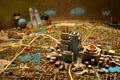 Mapped model of Orlando showing important buildings & features in Orange County Regional History Center. Orlando, FL.