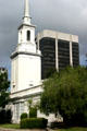 First United Methodist Church spire & Citrus Center. Orlando, FL.
