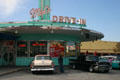 Classic 50's cars outside Mel's Drive-In at Universal Studios. Orlando, FL.