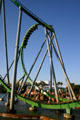 Corkscrew of Incredible Hulk Coaster® at Universal's Islands of Adventure. Orlando, FL.