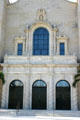 Baroque-style facade of St. Edward's Church. Palm Beach, FL.