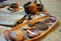 Replicas of native pottery & baskets in council house at San Luis Historic Site. Tallahassee, FL