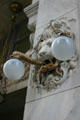 Candler Building lamps held by snakes held by lion. Atlanta, GA.