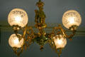 Bronze chandelier in Woodrow Wilson Boyhood Home. Augusta, GA.