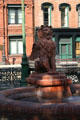 Winged-lion fountain before Savannah Cotton Exchange. Savannah, GA.
