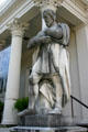 Statue of Michelangelo before Telfair Academy of Arts & Sciences Museum. Savannah, GA