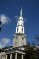 Steeple of Independent Presbyterian Church where Woodrow Wilson was married. Savannah, GA.