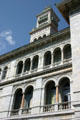 Tower & side of U.S. Post Office with various marble surfaces. Savannah, GA.
