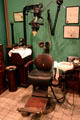 Dental office outfitted in 1919-20 & used until dentist died in 1980 with only the addition of an X-ray machine in 1931 at Savannah History Museum. Savannah, GA.