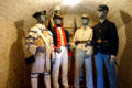 Display of uniforms used at Old Fort Jackson. Savannah, GA