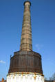 125-foot-tall brick smokestack at Roundhouse Railroad Museum. Savannah, GA.