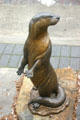 Sculpture of river otter on Broad Street. Thomasville, GA