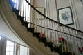 Cantilevered stairs in entrance hall at Pebble Hill Plantation. Thomasville, GA.