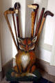 Fox shaped container with walking sticks at Pebble Hill Plantation. Thomasville, GA.