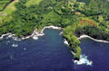 Coastline west of Hilo seen from air. Big Island of Hawaii, HI.