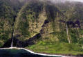 Waterfalls on northern tip of Hawaii can only be seen from air. Big Island of Hawaii, HI.
