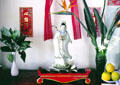 Chinese altar in Wo Hing Temple museum at Lahaina. Maui, HI.
