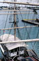 Tall ship Falls of Clyde before masts were removed for restoration. Honolulu, HI.