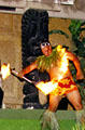 Fire dancer at Paradise Cove Luau. Oahu, HI