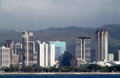 Condominiums on the skyline of Honolulu. Honolulu, HI.