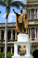Statue of King Kamehameha I by Thomas Ridgeway Gould at Ali'iolani Hale. Honolulu, HI.