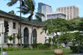 Facade of Hawai'i State Library. Honolulu, HI.