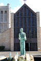 Statue of St Andrew before St Andrew's Cathedral. Honolulu, HI.