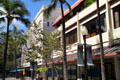 Heritage buildings on Fort Street Mall, some occupied by Hawaii Pacific University. Honolulu, HI.