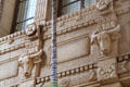 Water buffalo carved on facade of Alexander & Baldwin Building. Honolulu, HI.
