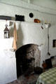 Kitchen fireplace in Oldest Frame House of Mission House Museum. Honolulu, HI.