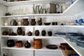 Crockery & China in pantry of Oldest Frame House of Mission House Museum. Honolulu, HI.