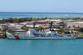 US Coast Guard Cutter Rush at Sand Island base in Honolulu harbor. Honolulu, HI.