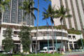 Entrance structure of Hawaii Prince Hotel Towers. Waikiki, HI.