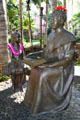 Princess Bernice Pauahi Bishop statue by Sean Browne on grounds of Royal Hawaiian Hotel. Waikiki, HI.