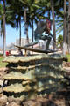 Surfer on a Wave sculpture by Robert Pashby on Waikiki Beach. Waikiki, HI.