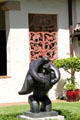 Modern sculpture in Kinau courtyard at Honolulu Academy of Arts. Honolulu, HI.