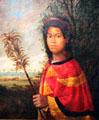 Portrait of Nāhi'ena'ena sister of King Kamehameha III by Robert Dampier at Honolulu Academy of Arts. Honolulu, HI.