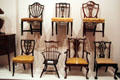 Collection of early American chairs at Honolulu Academy of Arts. Honolulu, HI.