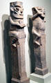 Chinese earthenware funerary pillars from Han dynasty at Honolulu Academy of Arts. Honolulu, HI.