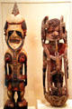 Carved wood ancestor figures from New Ireland of Papua New Guinea at Honolulu Academy of Arts. Honolulu, HI.