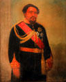 King Kamehameha V in portrait by William Cogswell at Bishop Museum. Honolulu, HI.