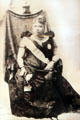 Photo of Queen Lili'uokalani at Bishop Museum. Honolulu, HI.