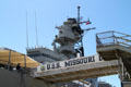 Entrance bridge to USS Missouri memorial museum. Honolulu, HI.