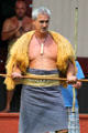 Cultural performer of Aotearoa-Maori, New Zealand village at Polynesian Cultural Center. Laie, HI.